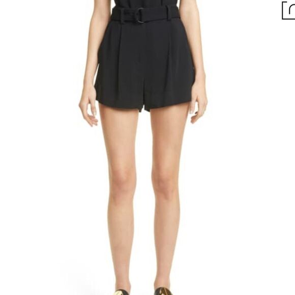 A.L.C. Pants - A.L.C. bronson belted high waist pleated black sho